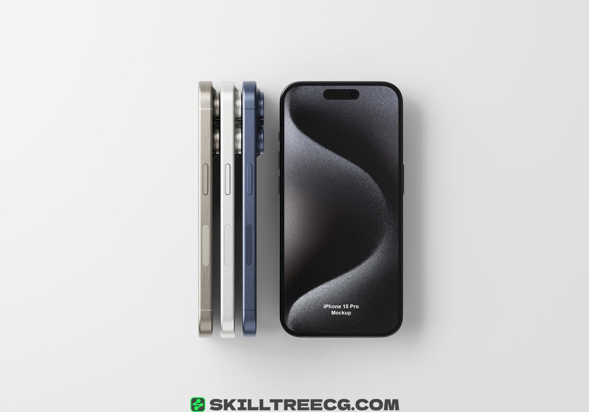 图片[3]-11 Psd iPhone 15 Pro Mockup（597903）-技能树